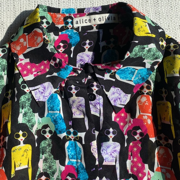 Alice and Olivia Silk Blouse - Picture 4 of 10